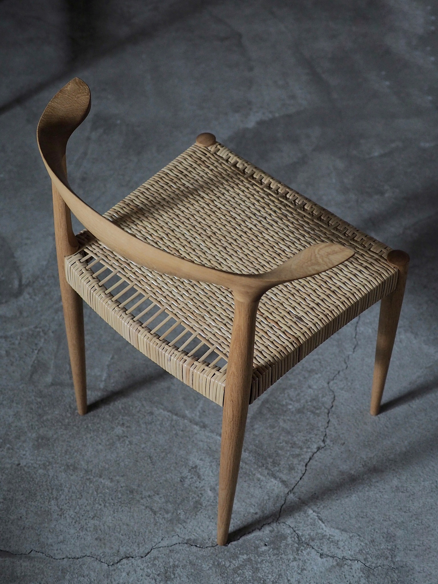 studio.filt Leaf chair 楢 oil仕上 籐座-