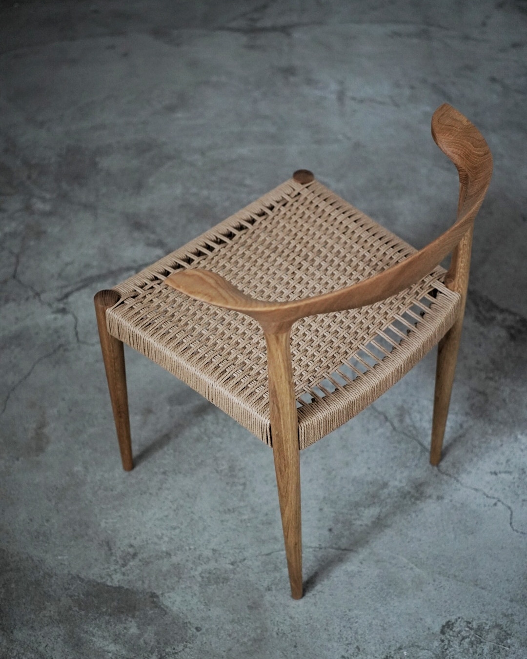 studio.filt Leaf chair 楢 oil仕上 籐座-